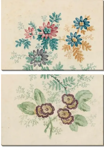 Картина Фантастический цветочный мотив от Nouvelle Suitte de Cahiers de Fleurs Idéales