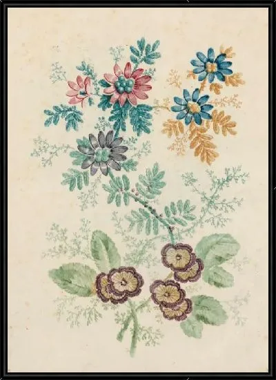 Картина Фантастический цветочный мотив от Nouvelle Suitte de Cahiers de Fleurs Idéales