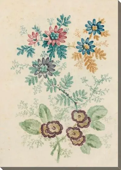 Картина Фантастический цветочный мотив от Nouvelle Suitte de Cahiers de Fleurs Idéales