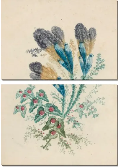 Картина Фантастический цветочный мотив из "New Suitte of Ideal Flower Notebooks"