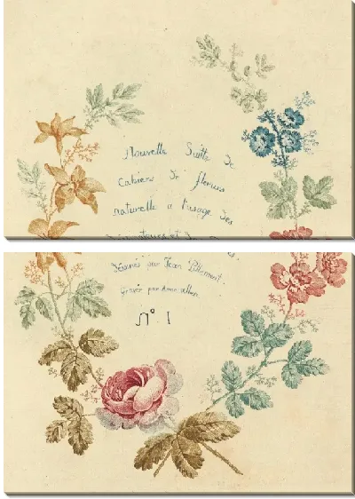 Картина Титульный лист, лист 1, в Новом наборе книг с натуральными цветами для дизайнеров и художников, № 1