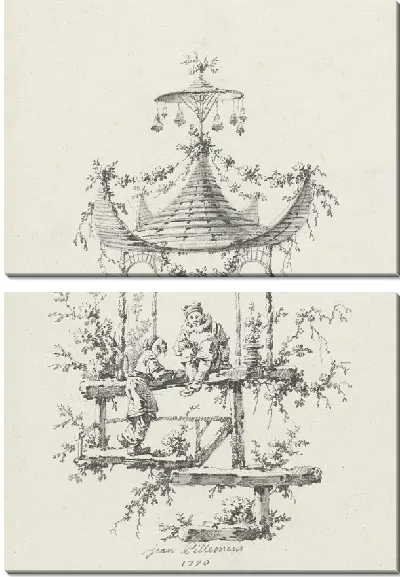 Картина Орнаментальная композиция в стиле шинуазри №2