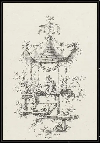 Картина Орнаментальная композиция в стиле шинуазри №2