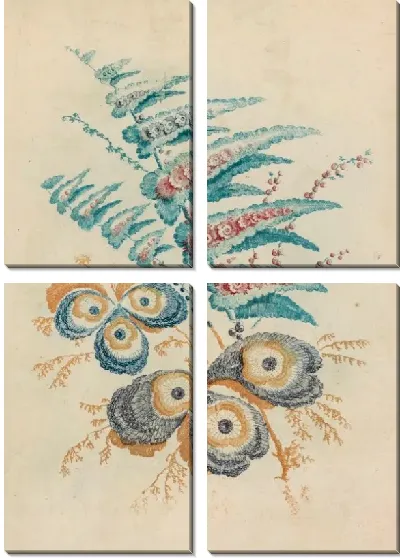 Картина Фантастический цветочный мотив от Nouvelle Suitte de Cahiers de Fleurs Idéales