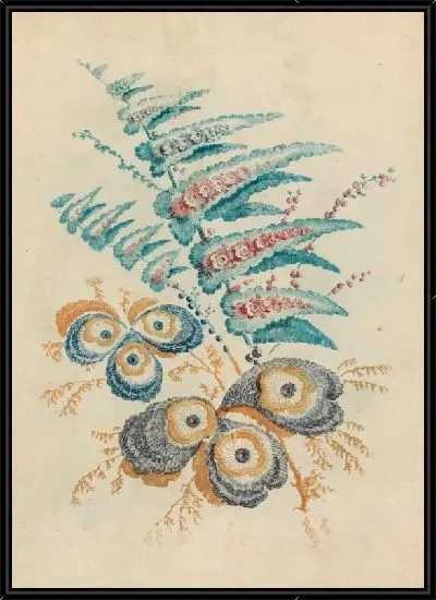 Картина Фантастический цветочный мотив от Nouvelle Suitte de Cahiers de Fleurs Idéales