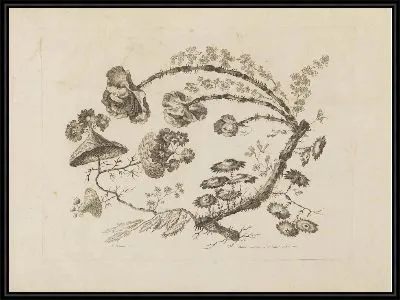 Картина Цветочные ветки, из "Коллекции разных фантазийных цветов по-китайски"