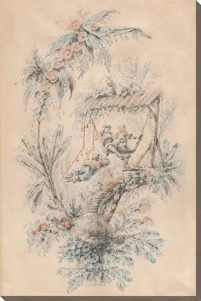 Картина Декоративная фантазия с экзотическими фигурами в доме на дереве