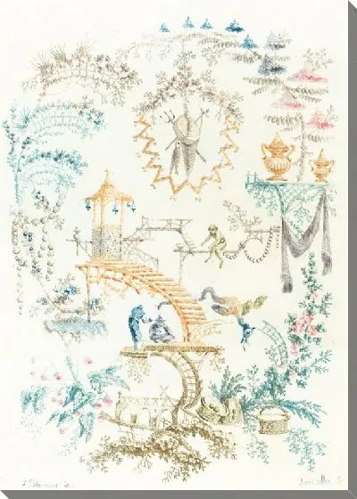 Картина Китайская арабеска с обезьяной