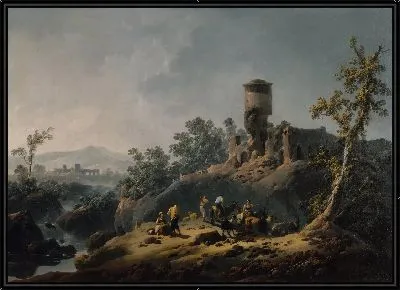 Картина Пейзаж с руинами