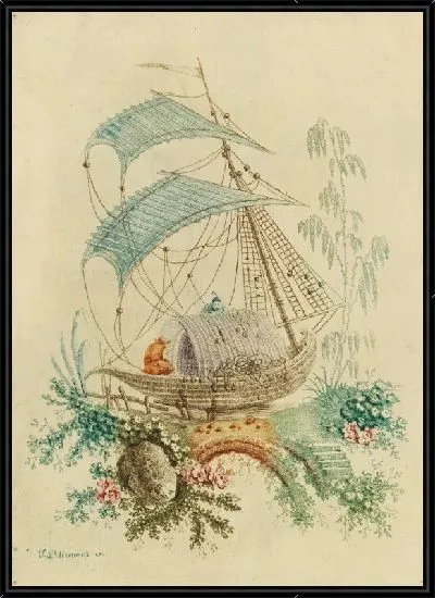 Картина Орнаментальный дизайн от «Новый набор китайских тетрадей для дизайнеров и художников» № 3, «Изобретения» и рисунки Жана Пиллемента. Могилы Анны Аллен.