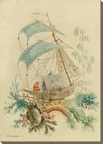 Картина Орнаментальный дизайн от «Новый набор китайских тетрадей для дизайнеров и художников» № 3, «Изобретения» и рисунки Жана Пиллемента. Могилы Анны Аллен.