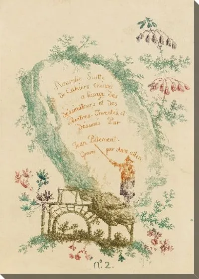 Картина Титульный лист, Табличка 1, из «Нового набора китайских тетрадей для использования дизайнерами и художниками», № 2, придуманного и нарисованного Жаном Пиллеманом. Могилы Анны Аллен.