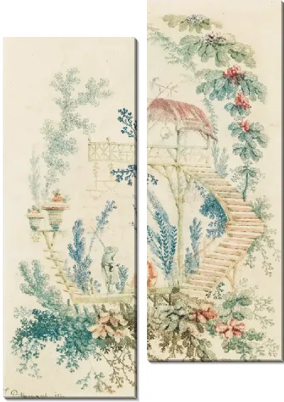 Картина Орнаментальный дизайн от «Новый набор китайских арабских тетрадей для дизайнеров и художников», № 1, Inventes и рисунки Жана Пиллемента. Могилы Анны Аллен.