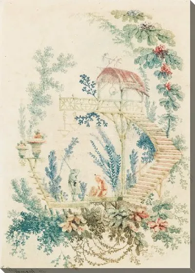 Картина Орнаментальный дизайн от «Новый набор китайских арабских тетрадей для дизайнеров и художников», № 1, Inventes и рисунки Жана Пиллемента. Могилы Анны Аллен.