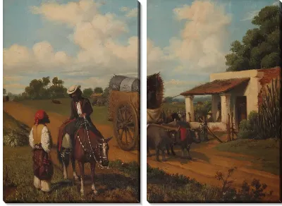 Картина Остановка в продуктовом магазине