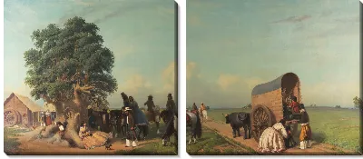 Картина Остановка в поле