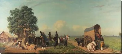 Картина Остановка в поле