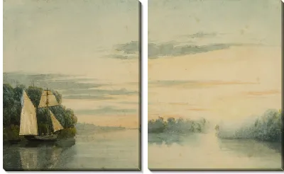 Картина Пейзаж (Устье три тигра)