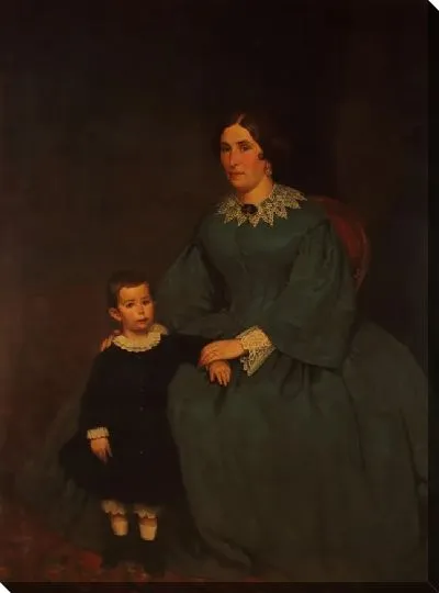 Картина Портрет Сесилии Р. де Перальты Рамос и ее сына