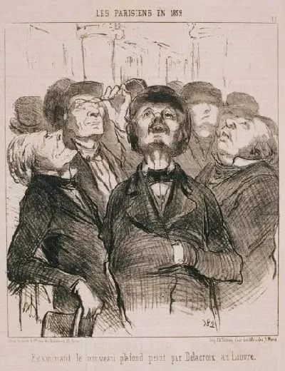 Картина Парижане в 1852 году: исследуют новый потолок ... Делакруа