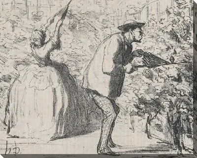 Виноградная лоза страдает ... серная лоза из Croquis d'Été, опубликованная в Le Charivari, 12 августа 1857 г.