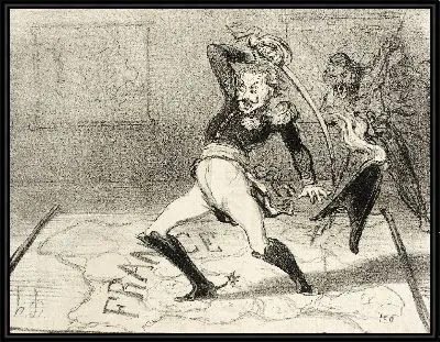 Император Николай работает в своем кабинете