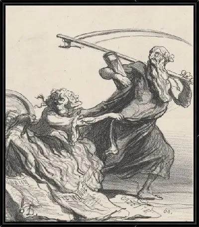 Картина Канцелярская пресса: Не так быстро ... 15 декабря скоро придет !, из «Новостей дня», опубликованных в «Чаривари», 5 декабря 1866 г.