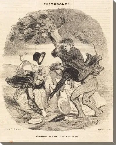 Картина Неприятная еда на свежем воздухе