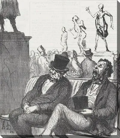 Картина Это то, что мне нравится в комнате скульптур ... из «Выставочных зарисовок», опубликованной в «Чаривари», 13 июня 1864 года.