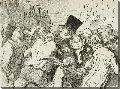 Картина Париж в шесть вечера