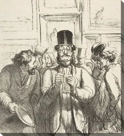 Картина Прохождение влиятельного критика из «Зарисовок из салона», опубликованного в «Le Charivari», 24 июня 1865 г.