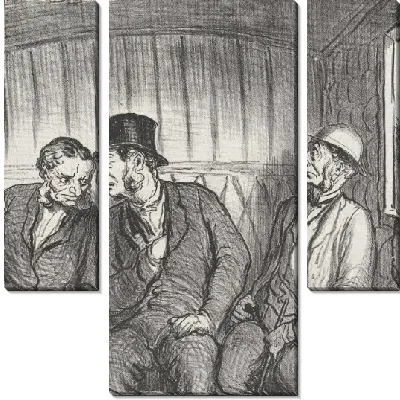 Картина Похоже, они планируют заговор ... из «На поезде», опубликованного в «Чаривари» 20 августа 1864 года.