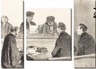 Картина Суд, опустошив совещание ...