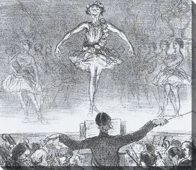 Картина Танцовщица, которая гордится тем, что сохранила ... из драматургии Croquis, опубликованной в Le Charivari, 23 января 1857 г.