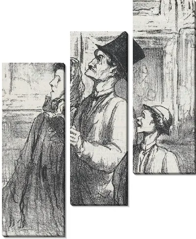 Картина Глядя на картину Мане из «Зарисовок из салона», опубликованную в «Чаривари» 19 июня 1865 года