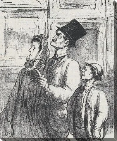 Картина Глядя на картину Мане из «Зарисовок из салона», опубликованную в «Чаривари» 19 июня 1865 года