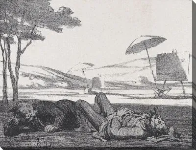 Картина Художники-пейзажисты за работой, изданной в Souvenirs d'Artistes