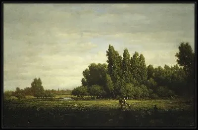 Картина Луг, граничащий с деревьями