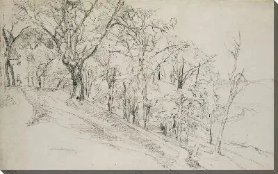 Картина Лес в Буармонде (ректо); Коттедж в лесу (версия)
