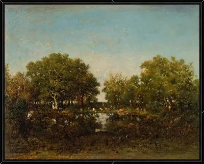 Картина Бассейн (Память леса Шамбор)