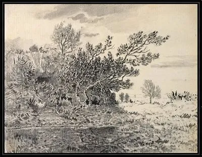 Картина Пейзаж с прудом