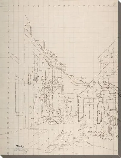 Картина Переулок между домами