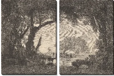 Картина Салон 1850-51; пейзаж, М.