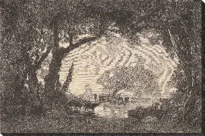 Картина Салон 1850-51; пейзаж, М.