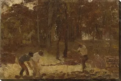 Картина Вскапывание земли (Эскиз к угольным горелкам)