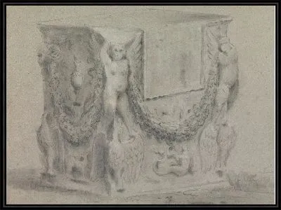 Картина Скульптурный постамент на Вилле Медичи