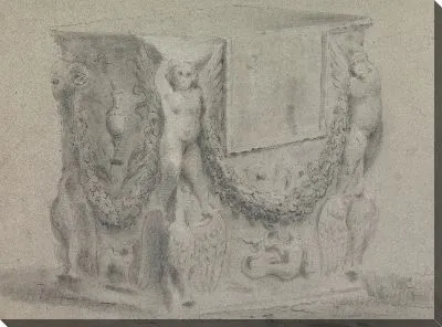 Картина Скульптурный постамент на Вилле Медичи