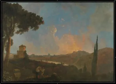 Картина Вид на Тибр и Рим вдалеке