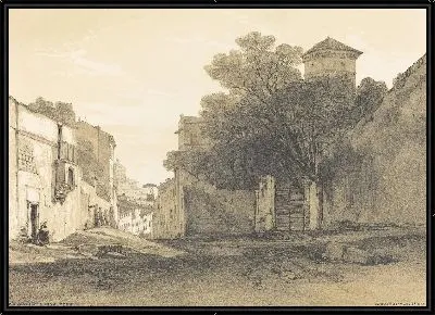 Картина Виа Порта Пинчиана, Рим