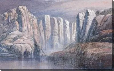 Картина Речной перевал, между бесплодными скалами